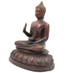 Brass Gautam Buddha Idol | Shakyamuni Pital Murti for Home Decor, Pooja, Temple | Siddhartha Tathagata Buddha Statue Showpiece – 5.85 KG, Gold, 5.5 Inch, 1 Piece