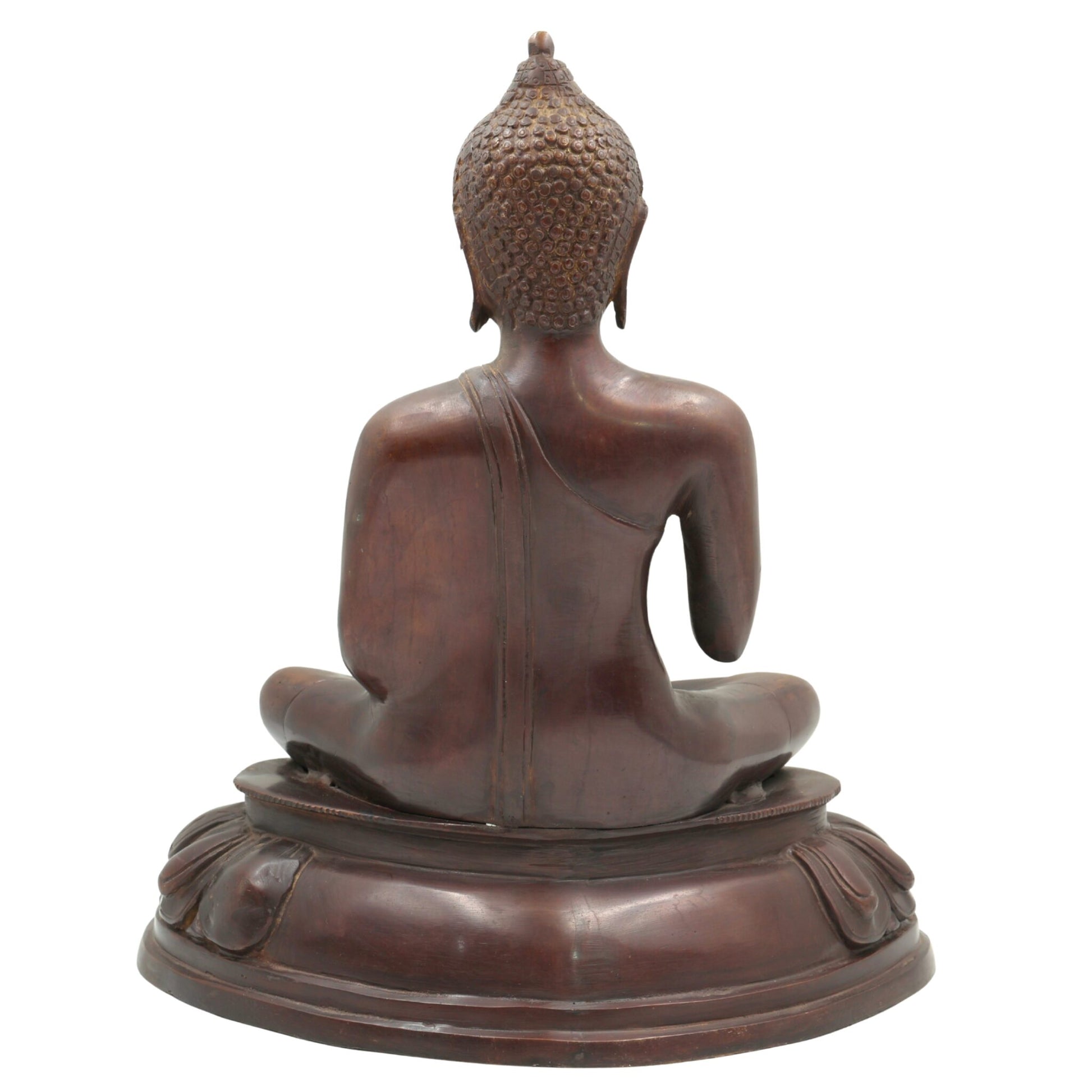Brass Gautam Buddha Idol | Shakyamuni Pital Murti for Home Decor, Pooja, Temple | Siddhartha Tathagata Buddha Statue Showpiece – 5.85 KG, Gold, 5.5 Inch, 1 Piece