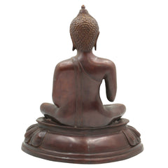 Brass Gautam Buddha Idol | Shakyamuni Pital Murti for Home Decor, Pooja, Temple | Siddhartha Tathagata Buddha Statue Showpiece – 5.85 KG, Gold, 5.5 Inch, 1 Piece