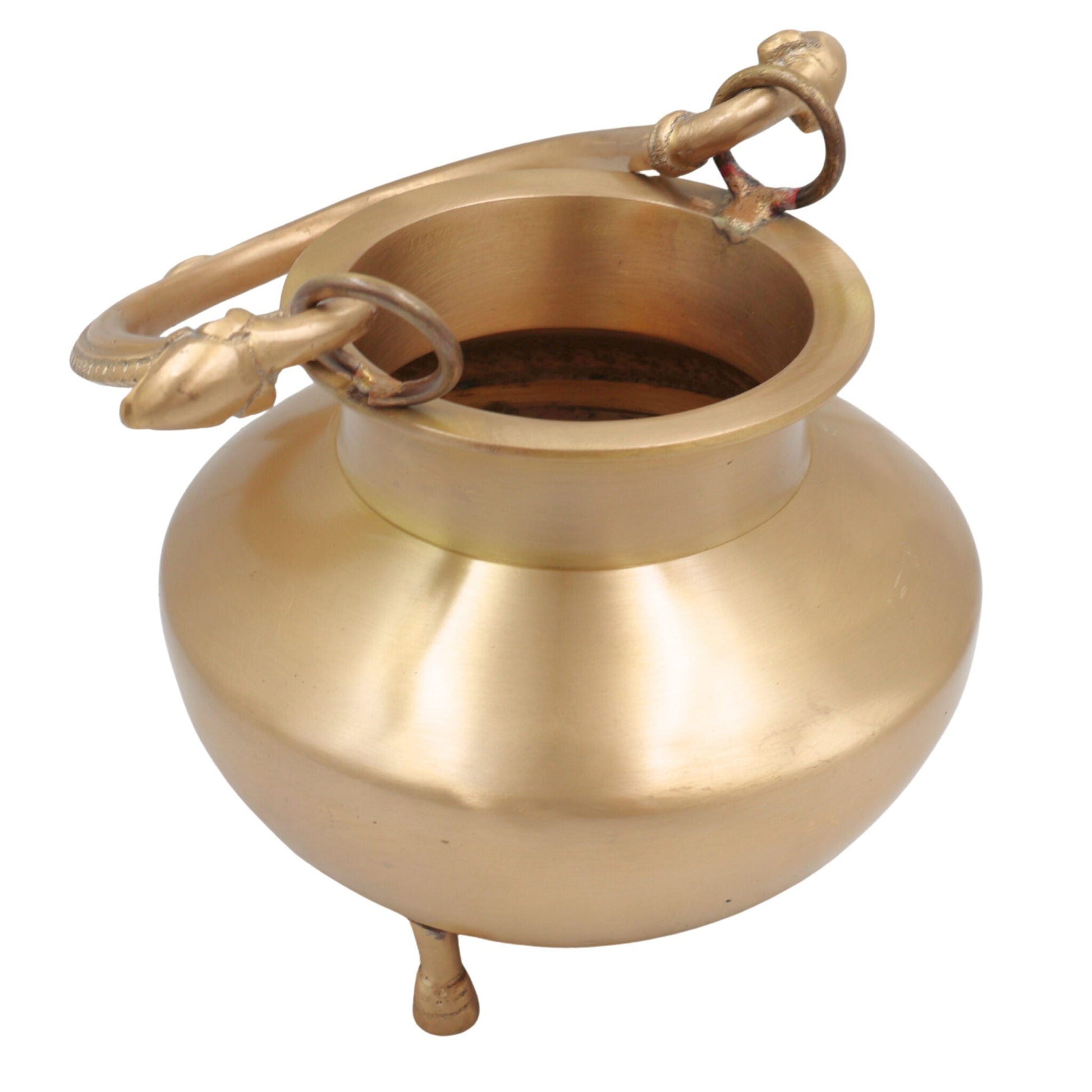 Brass Kamandal for Pooja, Pital Kamandalu, Kansa, Hitalle Water Pot for Rishi, Sadhu, Yogi, Muni, Puja, Havan & Meditation Rituals, Gold, 11 Inch, 1 Piece