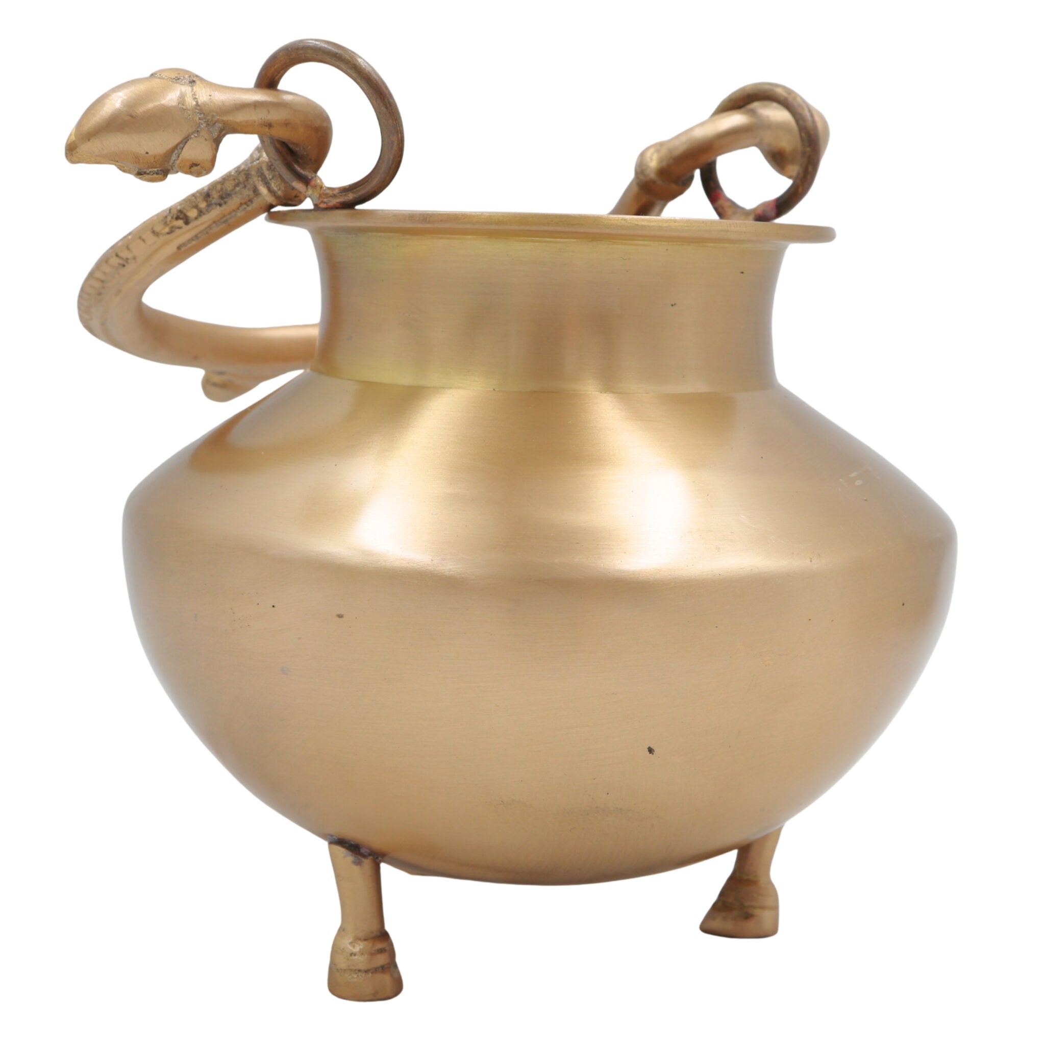 Brass Kamandal for Pooja, Pital Kamandalu, Kansa, Hitalle Water Pot for Rishi, Sadhu, Yogi, Muni, Puja, Havan & Meditation Rituals, Gold, 11 Inch, 1 Piece