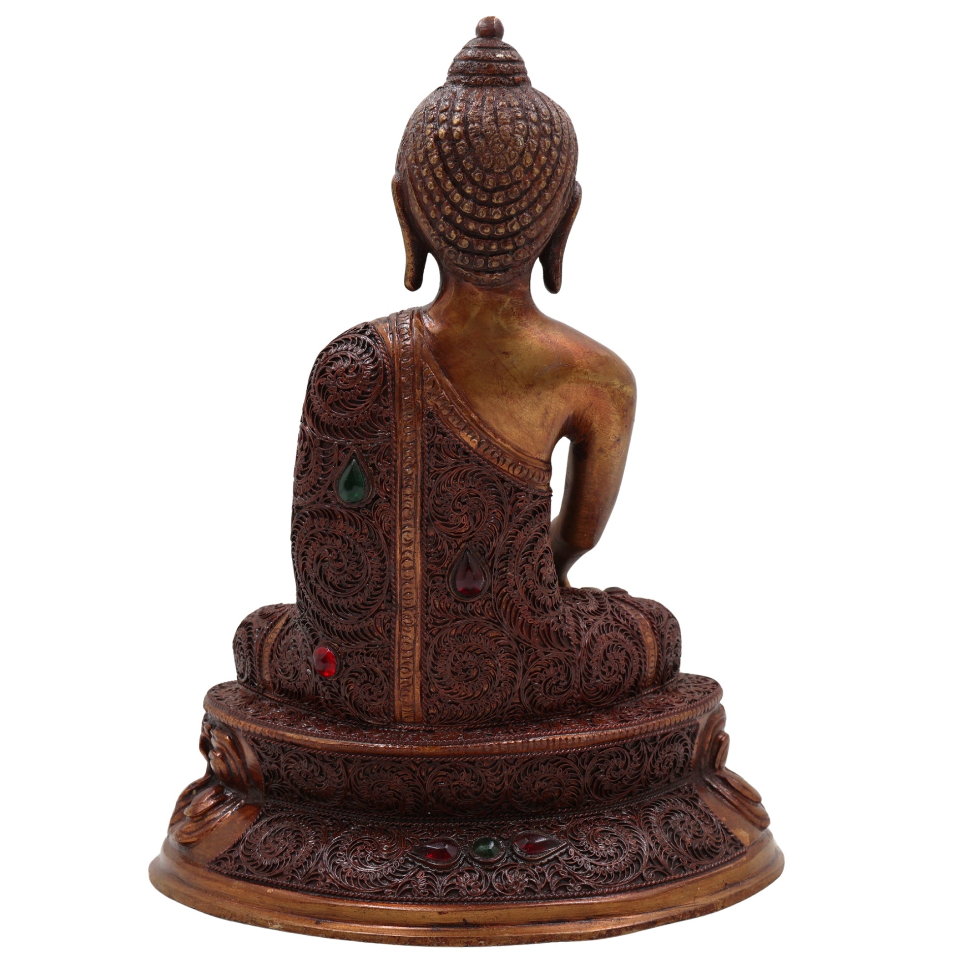 Brass Handcrafted Gautam Buddha Idol | Shakyamuni Tathagata Statue for Home Temple, Meditation, Vastu & Spiritual Decor, Brown, 10 Inch