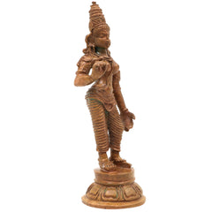 Bronze Handmade Parvati Idol | Panchaloha Uma Gauri Mahadevi Statue | Chola Art Shakti Sculpture for Home & Temple, Gold, 4 Inch, 1 Piece