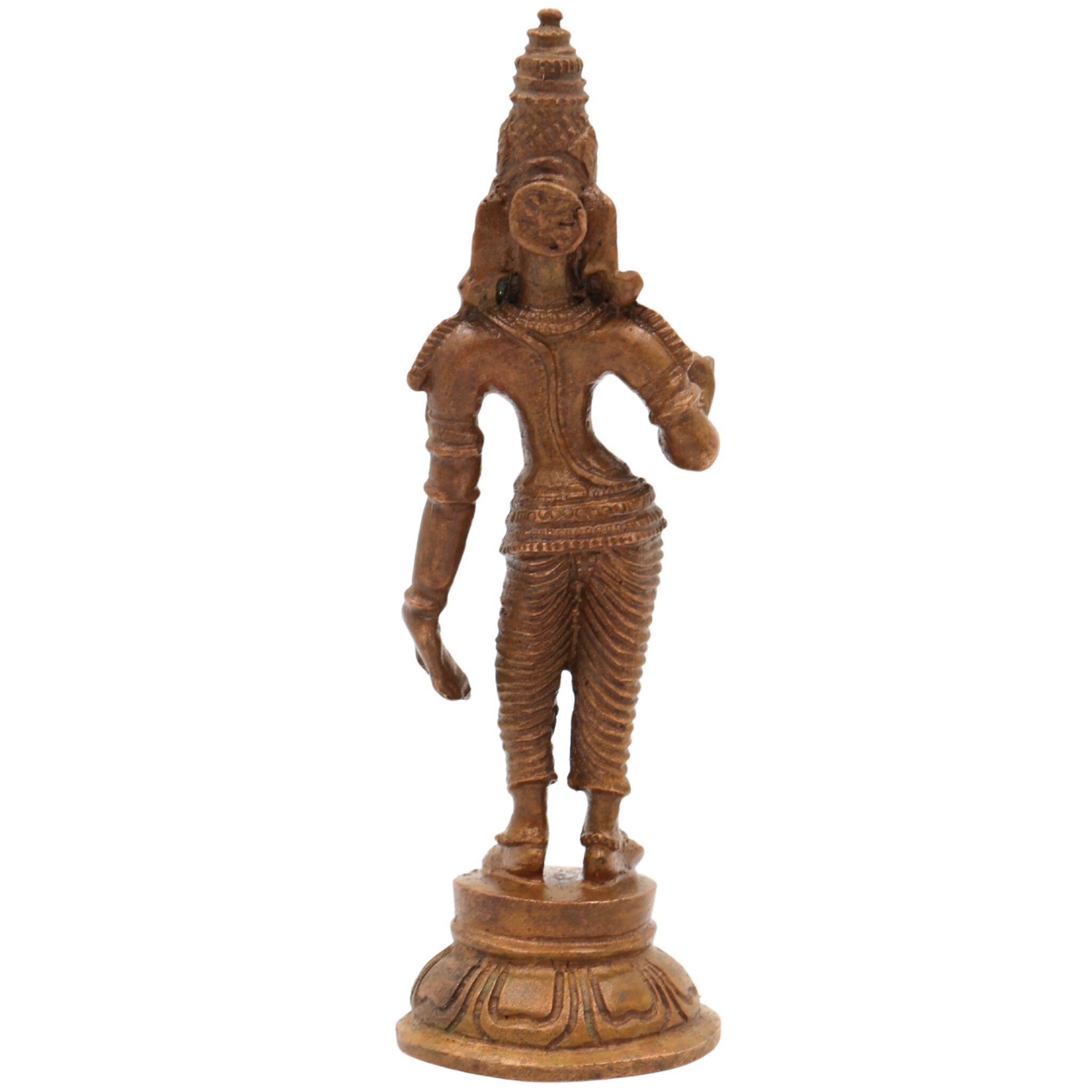 Bronze Handmade Parvati Idol | Panchaloha Uma Gauri Mahadevi Statue | Chola Art Shakti Sculpture for Home & Temple, Gold, 4 Inch, 1 Piece