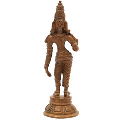 Bronze Handmade Parvati Idol | Panchaloha Uma Gauri Mahadevi Statue | Chola Art Shakti Sculpture for Home & Temple, Gold, 4 Inch, 1 Piece