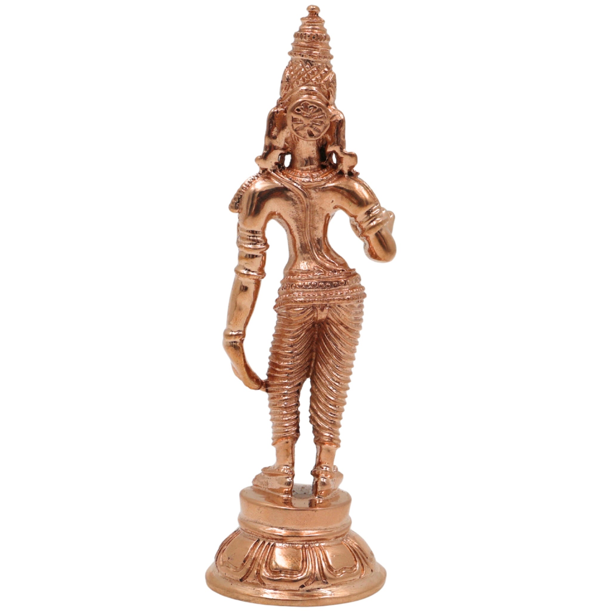 Bronze Handcrafted Parvati Idol | Panchaloha Uma Gauri Statue | Chola Art Divine Goddess Sculpture for Puja & Home Decor, Gold, 4 Inch, 1 Piece