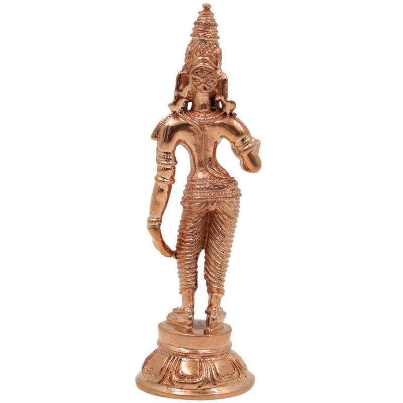 Bronze Handcrafted Parvati Idol | Panchaloha Uma Gauri Statue | Chola Art Divine Goddess Sculpture for Puja & Home Decor, Gold, 4 Inch, 1 Piece