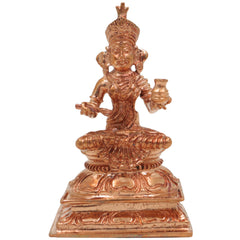 Handcrafted Bronze Annapurna Idol | Maa Annapurna Murti | Panchaloha & Ashtadhatu Temple Statue | Annapurneshwari Bhagwati Figurine for Pooja & Home Decor, Gold, 3 Inch, 1 Piece