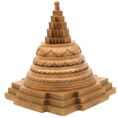 Bronze Handcrafted Shree Yantra Idol, Shri Chakra, Tripura Sundari, Lalita, Rajarajeshwari Yantra for Puja, Meditation & Home Decor, Brown, 4 Inch, 1 Piece