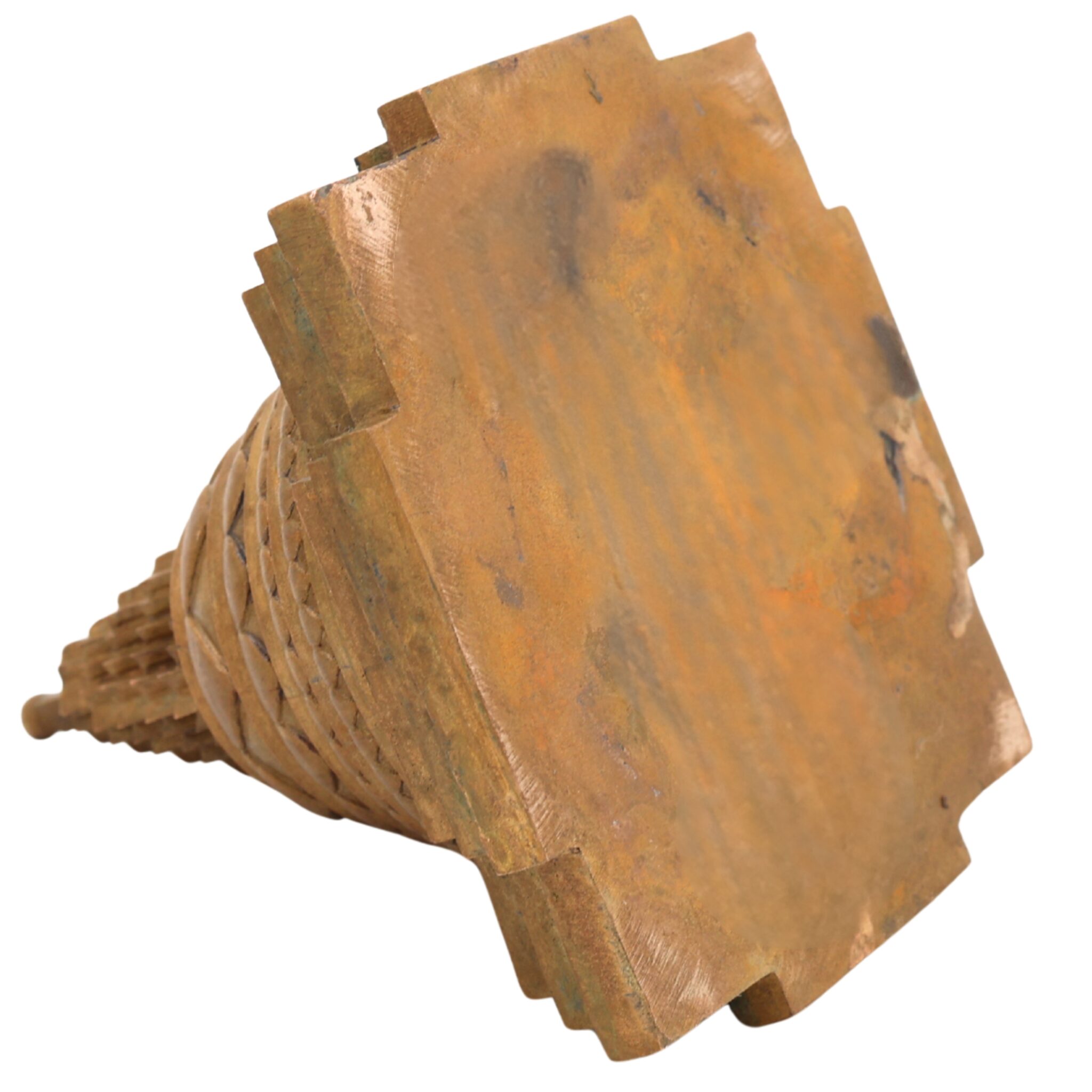Bronze Handcrafted Shree Yantra Idol, Shri Chakra, Tripura Sundari, Lalita, Rajarajeshwari Yantra for Puja, Meditation & Home Decor, Brown, 4 Inch, 1 Piece