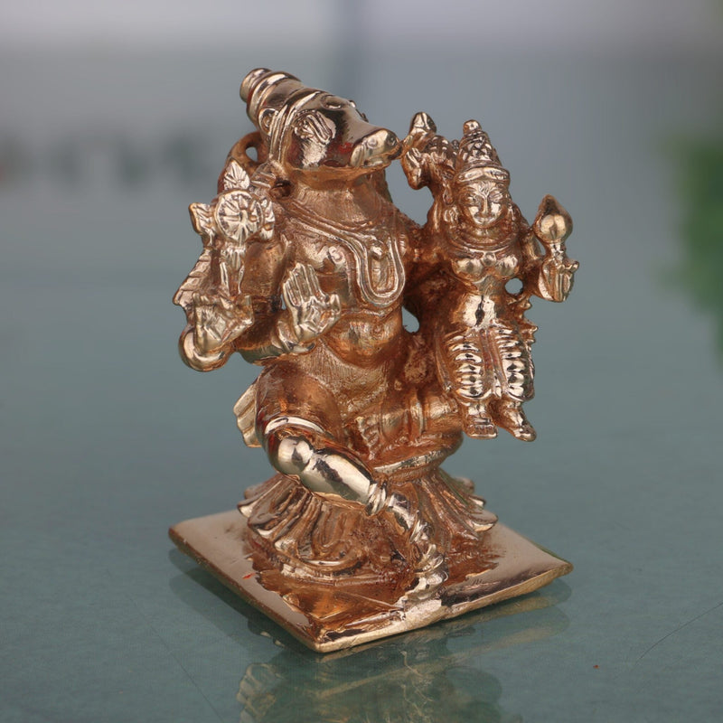 Bronze Handcrafted Varaha Lakshmi Idol | Panchaloha Murti of Bhudevi & Varahi | Temple & Home Decor Statue, Gold, 2.5 Inch, 1 Piece