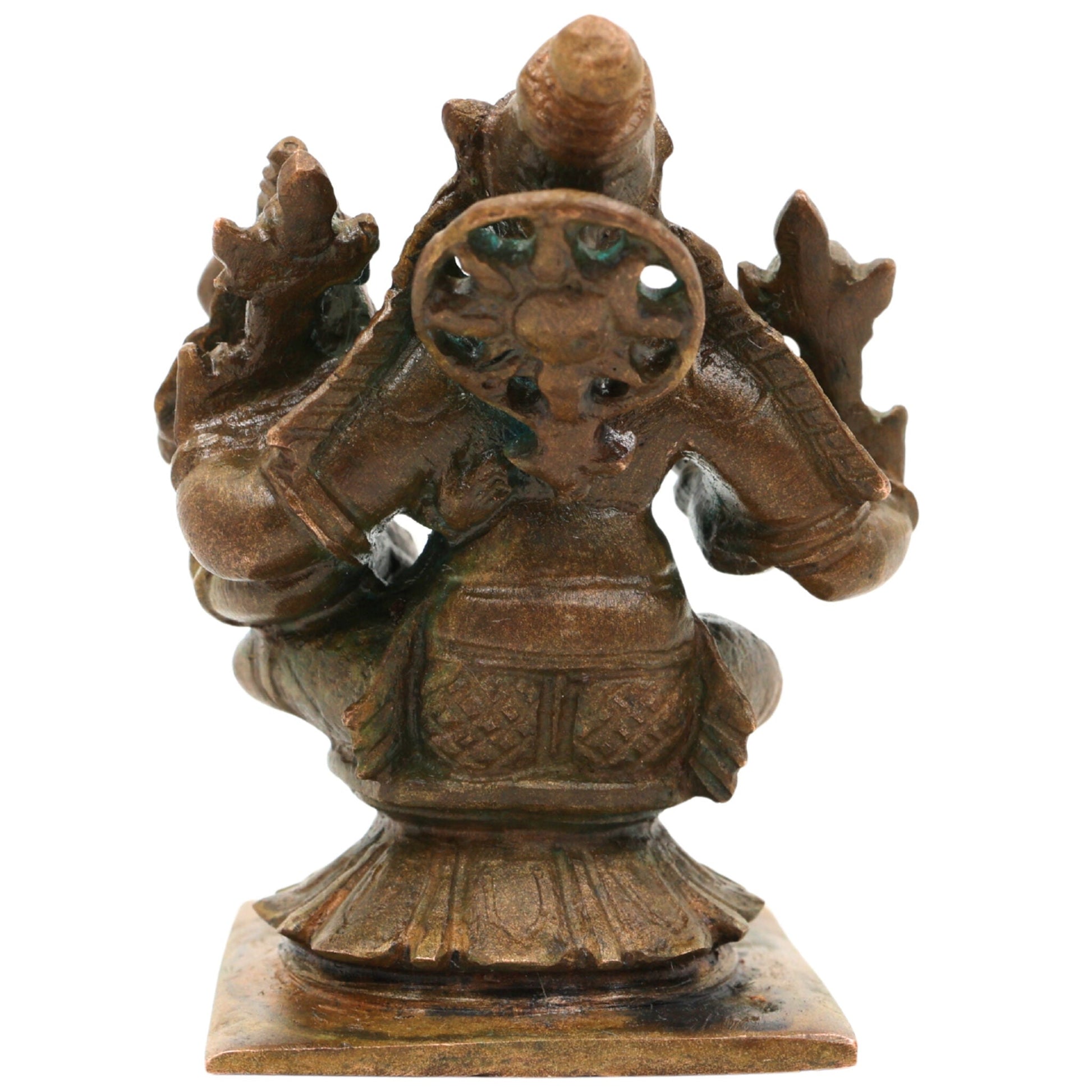 Bronze Handcrafted Varaha Lakshmi Idol | Panchaloha Bhudevi & Varahi Murti | Temple & Home Decor Statue, Brown, 2.5 Inch, 1 Piece