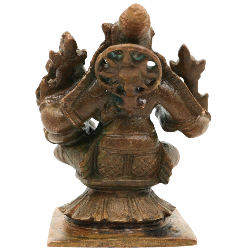 Bronze Handcrafted Varaha Lakshmi Idol | Panchaloha Bhudevi & Varahi Murti | Temple & Home Decor Statue, Brown, 2.5 Inch, 1 Piece