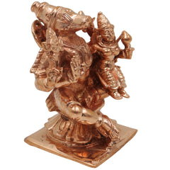 Bronze Handcrafted Varaha Lakshmi Idol | Panchaloha Murti of Bhudevi & Varahi | Temple & Home Decor Statue, Gold, 2.5 Inch, 1 Piece
