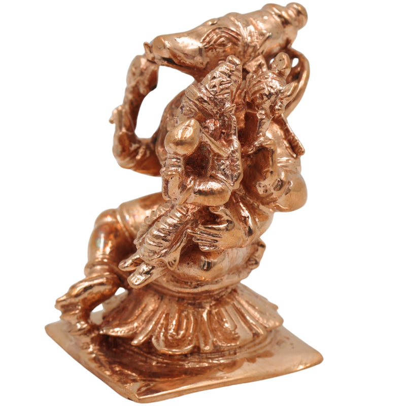 Bronze Handcrafted Varaha Lakshmi Idol | Panchaloha Murti of Bhudevi & Varahi | Temple & Home Decor Statue, Gold, 2.5 Inch, 1 Piece