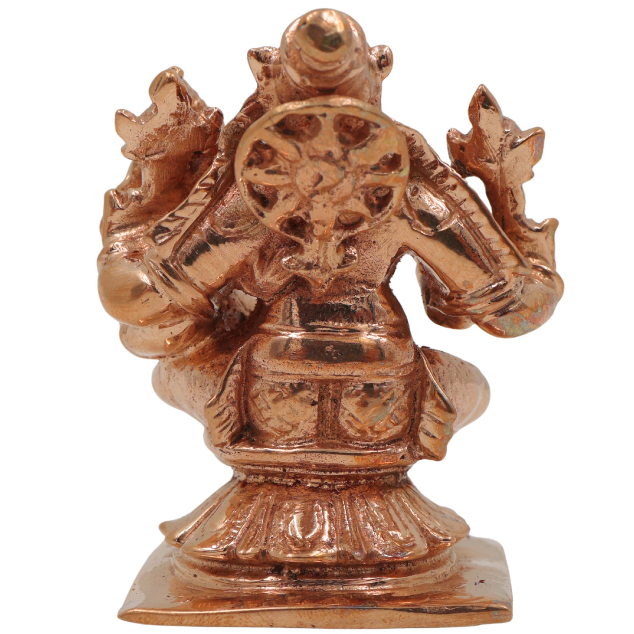 Bronze Handcrafted Varaha Lakshmi Idol | Panchaloha Murti of Bhudevi & Varahi | Temple & Home Decor Statue, Gold, 2.5 Inch, 1 Piece