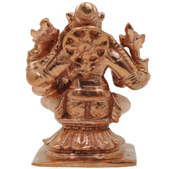 Bronze Handcrafted Varaha Lakshmi Idol | Panchaloha Murti of Bhudevi & Varahi | Temple & Home Decor Statue, Gold, 2.5 Inch, 1 Piece