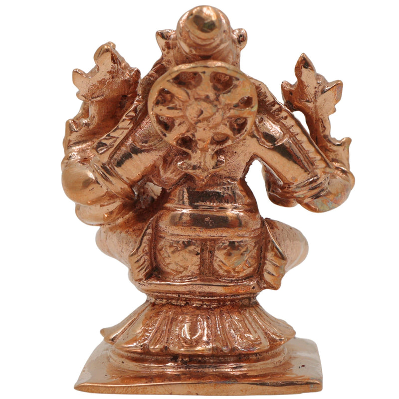 Bronze Handcrafted Varaha Lakshmi Idol | Panchaloha Murti of Bhudevi & Varahi | Temple & Home Decor Statue, Gold, 2.5 Inch, 1 Piece