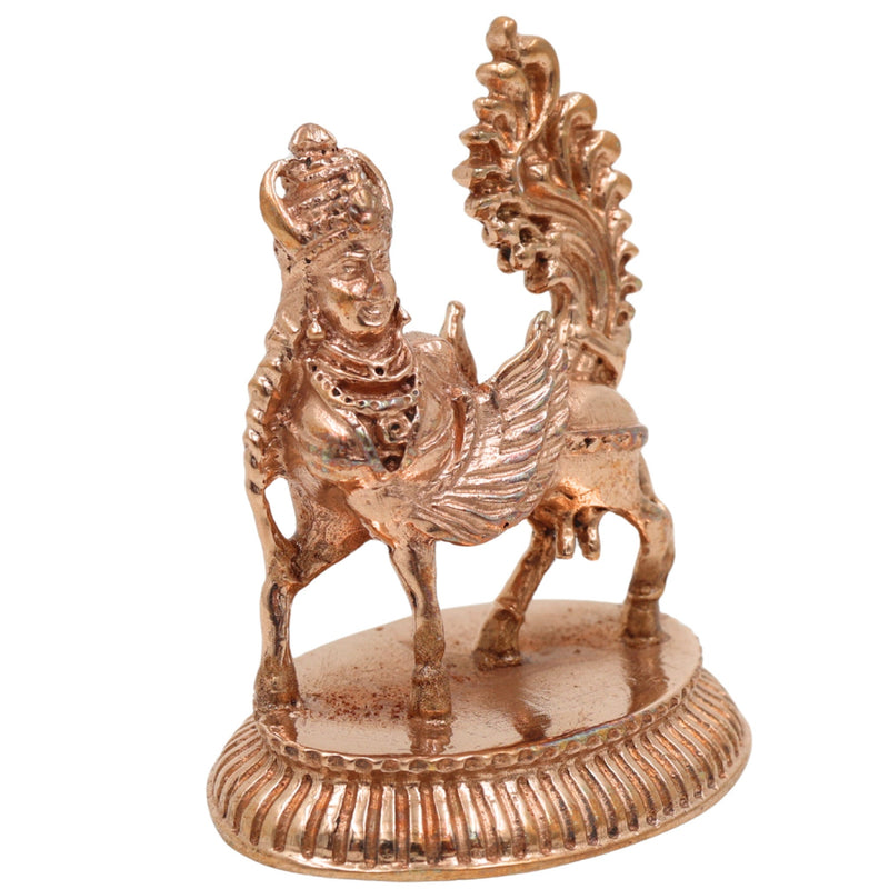 Bronze Handcrafted Kamadenu, Gomata, Surabhi, Divya Gau for Pooja, Temple & Home Decor, Gold, 2 Inch, 1 Piece