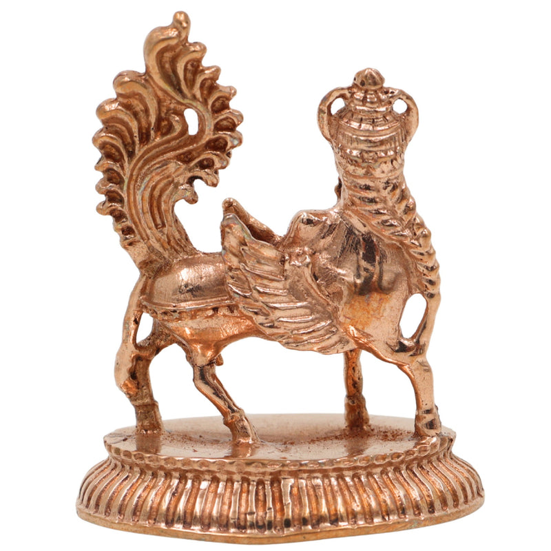 Bronze Handcrafted Kamadenu, Gomata, Surabhi, Divya Gau for Pooja, Temple & Home Decor, Gold, 2 Inch, 1 Piece