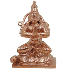 Handcrafted Bronze Hanuman Idol | Bajrangbali Murti, Maruti, Anjaneya, Pawanputra | Panchaloha Chola Art for Home & Temple Decor, Gold, 2.5 Inch, 1 Piece