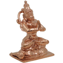 Handcrafted Bronze Hanuman Idol | Bajrangbali Murti, Maruti, Anjaneya, Pawanputra | Panchaloha Chola Art for Home & Temple Decor, Gold, 2.5 Inch, 1 Piece