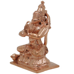 Handcrafted Bronze Hanuman Idol | Bajrangbali Murti, Maruti, Anjaneya, Pawanputra | Panchaloha Chola Art for Home & Temple Decor, Gold, 2.5 Inch, 1 Piece
