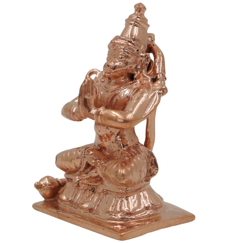 Handcrafted Bronze Hanuman Idol | Bajrangbali Murti, Maruti, Anjaneya, Pawanputra | Panchaloha Chola Art for Home & Temple Decor, Gold, 2.5 Inch, 1 Piece