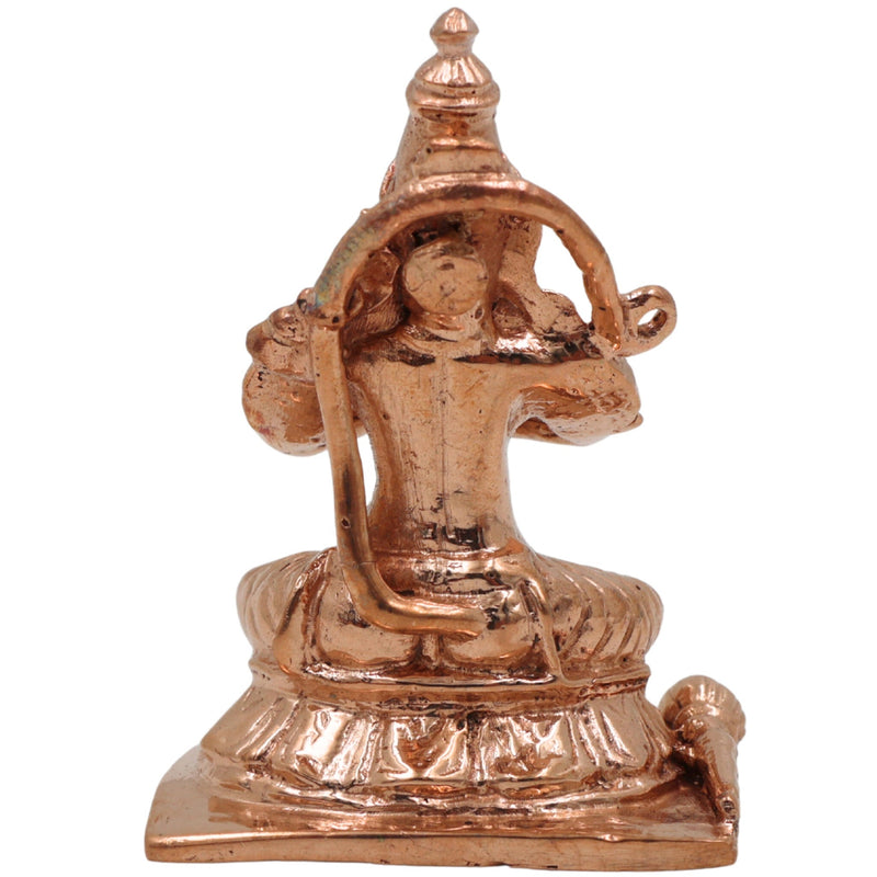 Handcrafted Bronze Hanuman Idol | Bajrangbali Murti, Maruti, Anjaneya, Pawanputra | Panchaloha Chola Art for Home & Temple Decor, Gold, 2.5 Inch, 1 Piece