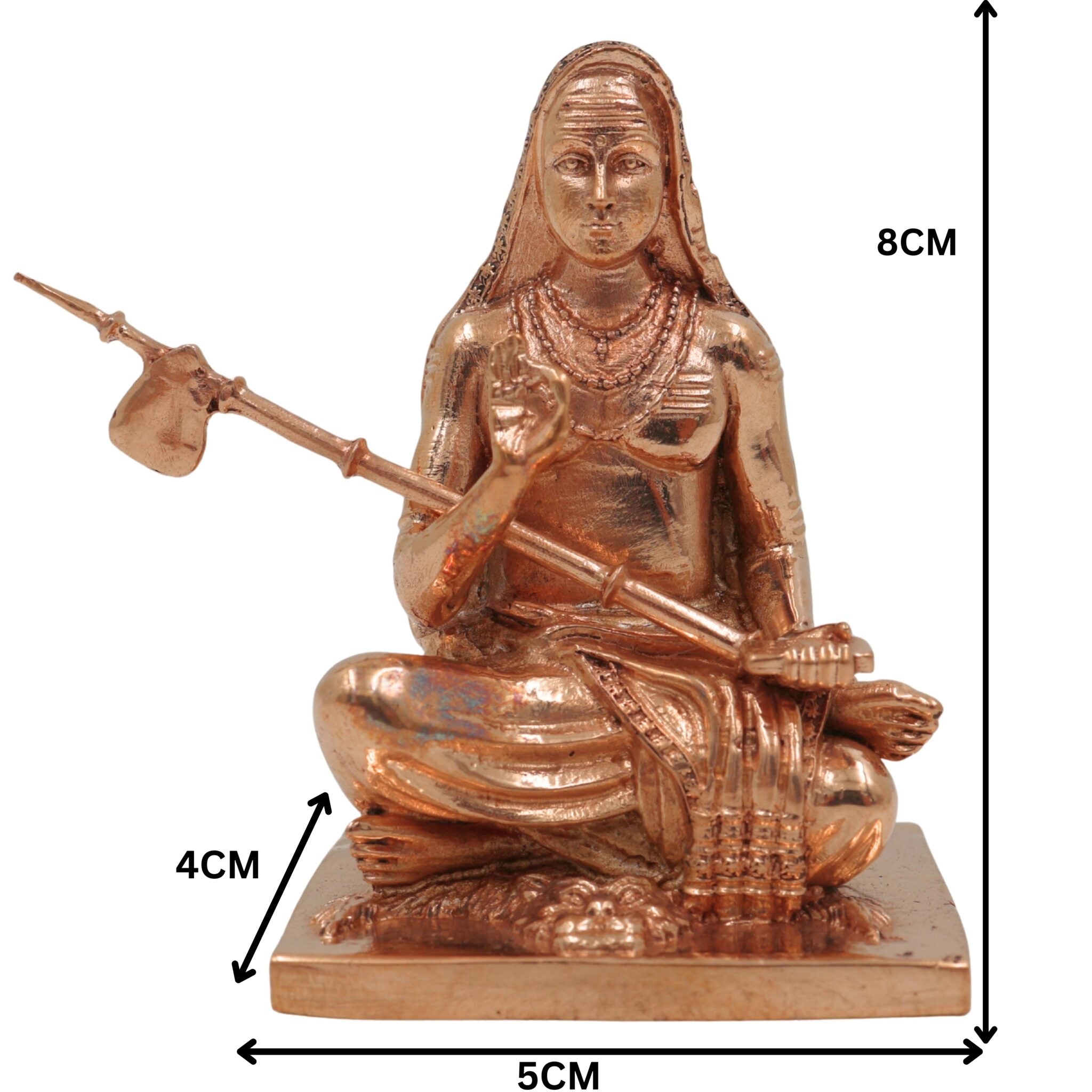 Bronze Handmade Shankaracharya Idol | Adi Shankaracharya Statue | Jagadguru Shankaracharya Murti | Panchaloha Chola Art Sculpture for Pooja & Home Decor, Gold, 3 Inch, 1 Piece