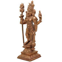 Bronze Exquisite Harihara Idol | Panchaloha / Panchadhatu Hari Hara Murti | Vishnu Shiva Sculpture | Handcrafted South Indian Temple Statue, Gold, 6.5 Inch, 1 Piece