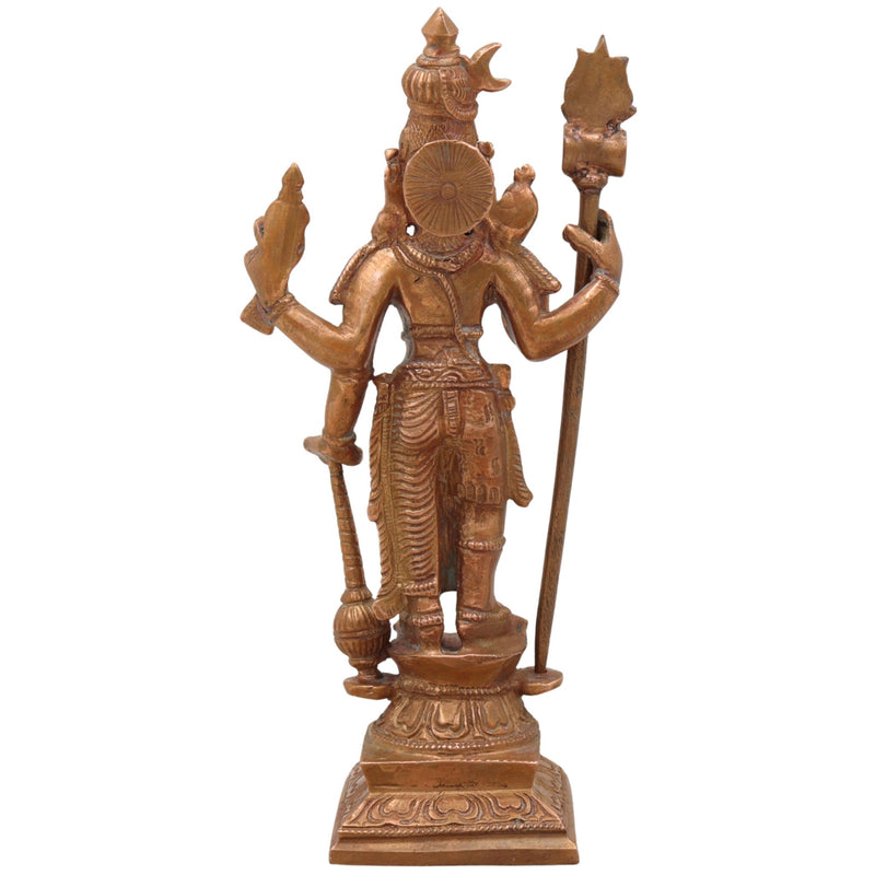 Bronze Exquisite Harihara Idol | Panchaloha / Panchadhatu Hari Hara Murti | Vishnu Shiva Sculpture | Handcrafted South Indian Temple Statue, Gold, 6.5 Inch, 1 Piece