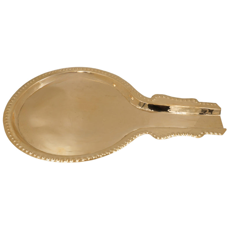 Brass Abhishek Patra Abhishekam Tray Somasutra Plate, Tirumanjana Peetam Pooja Pitham for Shiva Lingam Murti Vigraha Rituals, Gold, 14 Inch, 1 Piece