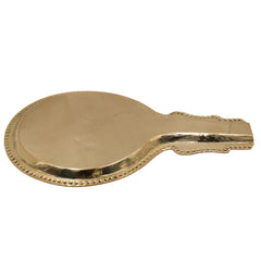 Brass Abhishek Patra Abhishekam Tray Somasutra Plate, Tirumanjana Peetam Pooja Pitham for Shiva Lingam Murti Vigraha Rituals, Gold, 14 Inch, 1 Piece