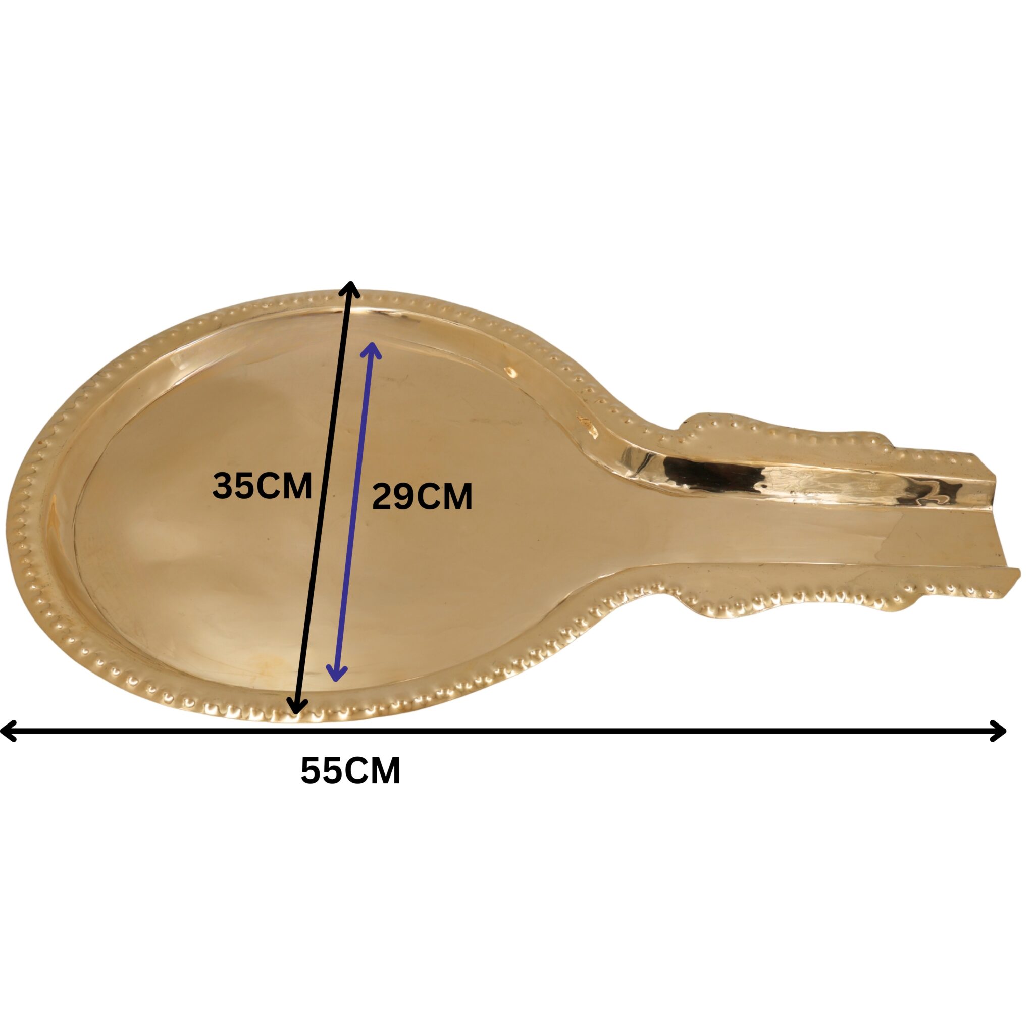 Brass Abhishek Patra Abhishekam Tray Somasutra Plate, Tirumanjana Peetam Pooja Pitham for Shiva Lingam Murti Vigraha Rituals, Gold, 14 Inch, 1 Piece