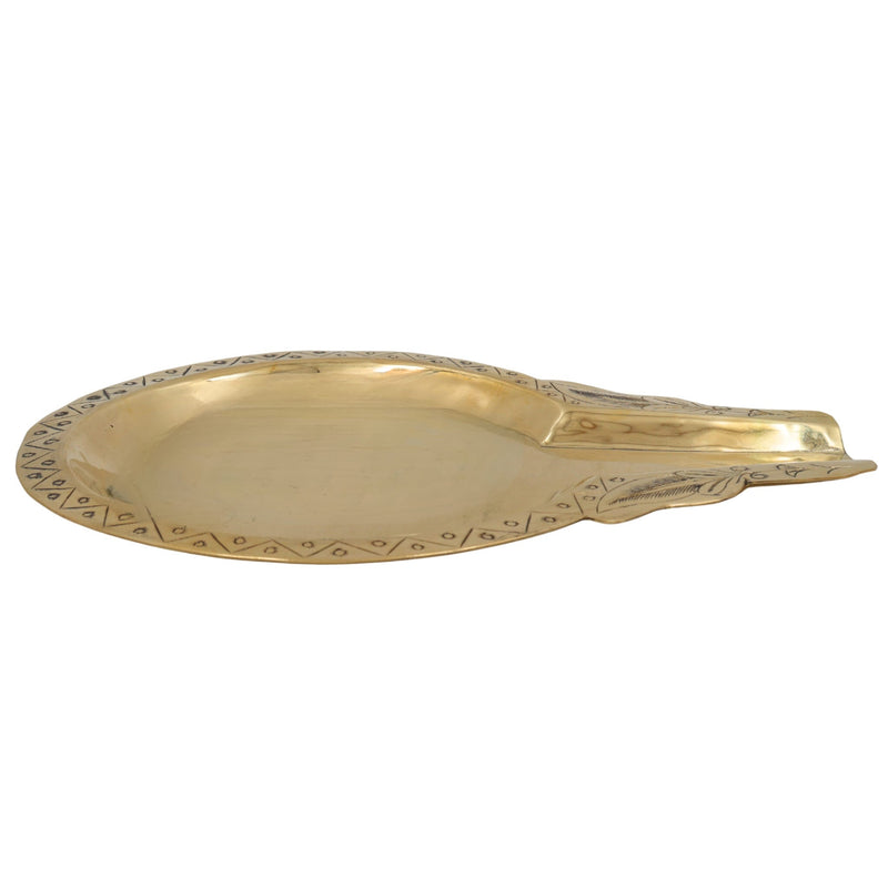 Brass Abhisheka Patra Abhishekam Tray Somasutra Plate Pital Abhisheka Pitham for Shiva Lingam Vishnu Balaji Puja Rituals, Gold, 8.5 Inch, 1 Piece