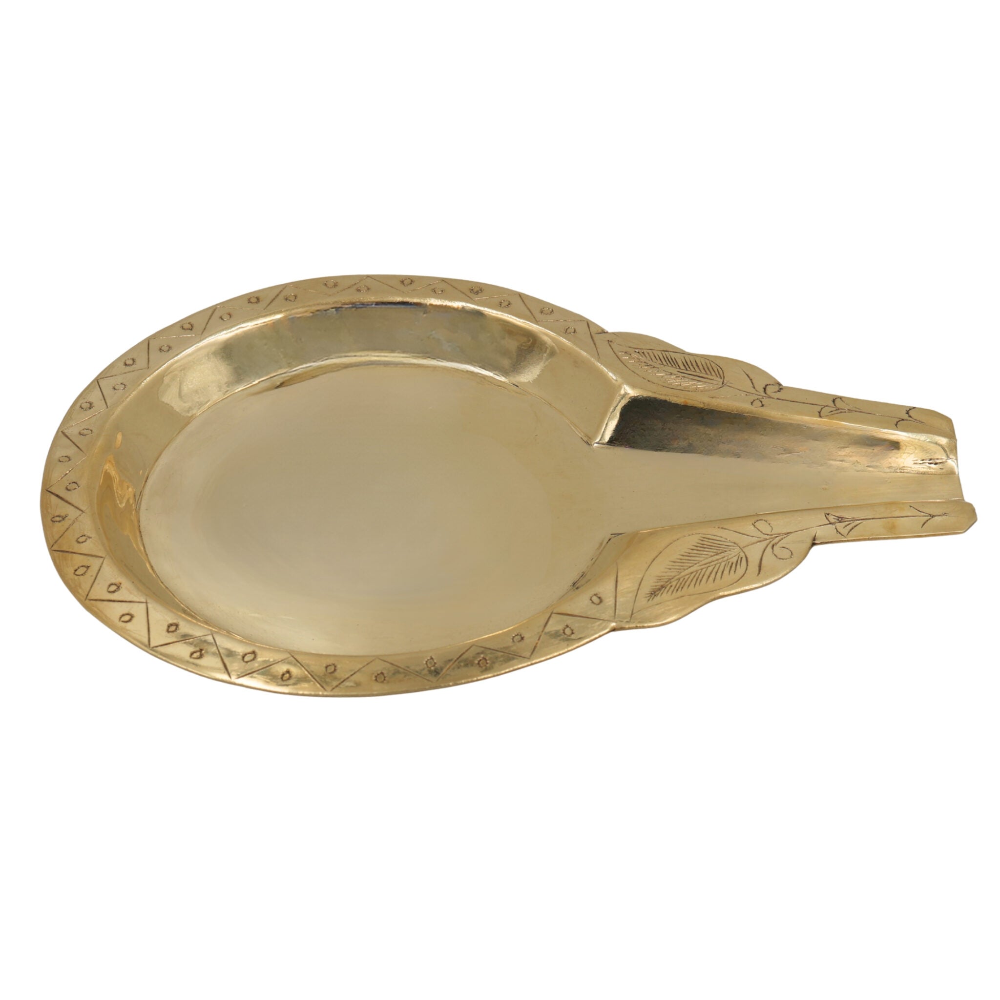 Premium Brass Abhisheka Patra Idol, Abhishekam Tray, Tirumanjana Peetam, Somasutra Plate, Puja Collector Dish for Home & Temple, Gold, 6.5 Inch, 1 Piece