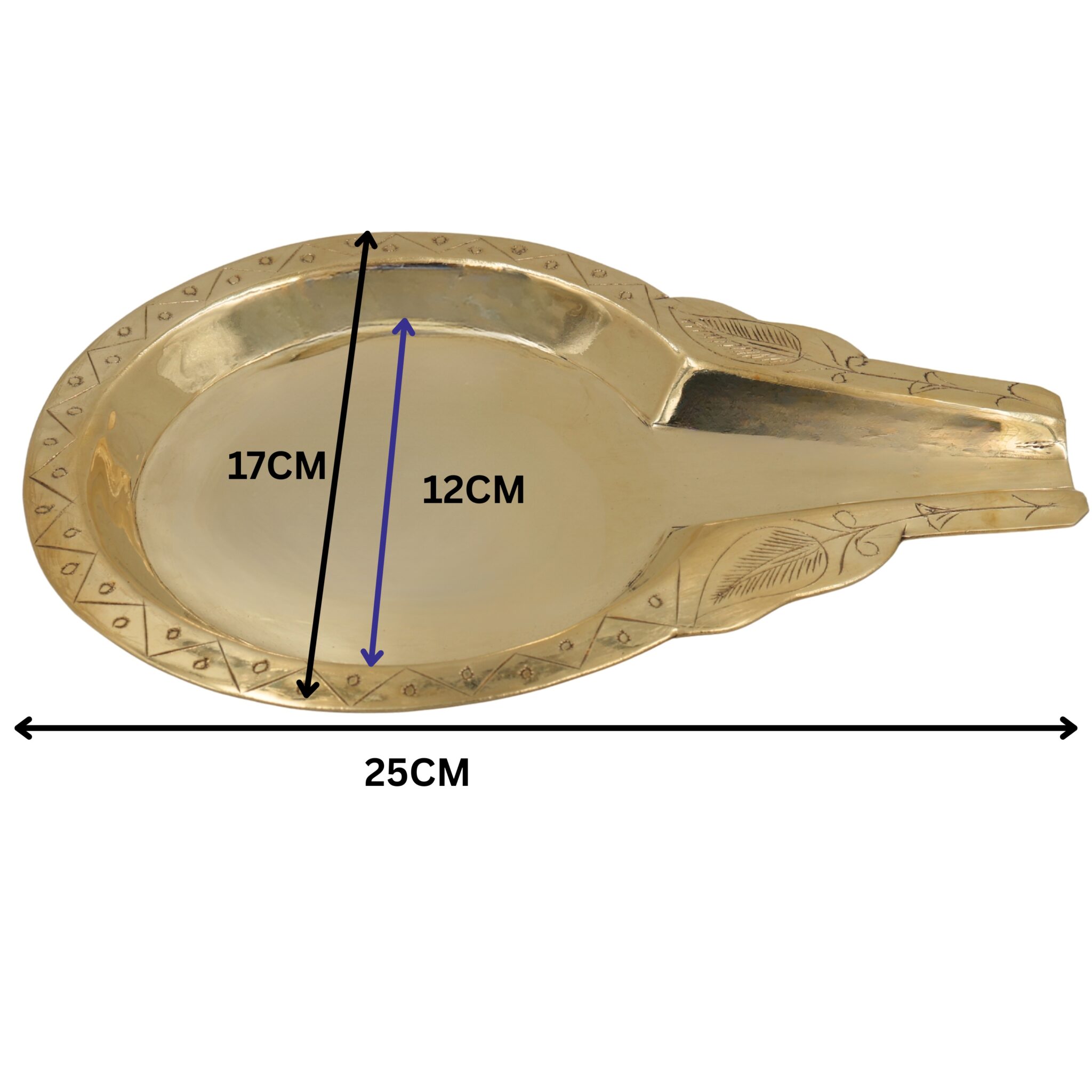 Premium Brass Abhisheka Patra Idol, Abhishekam Tray, Tirumanjana Peetam, Somasutra Plate, Puja Collector Dish for Home & Temple, Gold, 6.5 Inch, 1 Piece