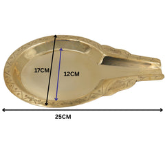 Premium Brass Abhisheka Patra Idol, Abhishekam Tray, Tirumanjana Peetam, Somasutra Plate, Puja Collector Dish for Home & Temple, Gold, 6.5 Inch, 1 Piece