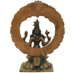 Bronze Kamakshi Idol | Panchaloha Kamakshi Statue | Handcrafted Chola Art Murti | Sri Kamakshi Devi, Kameshwari, Kanchi Kamakshi for Pooja & Home Temple, Brown, 8 Inch, 1 Piece