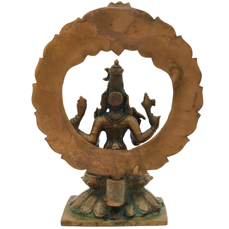 Bronze Kamakshi Idol | Panchaloha Kamakshi Statue | Handcrafted Chola Art Murti | Sri Kamakshi Devi, Kameshwari, Kanchi Kamakshi for Pooja & Home Temple, Brown, 8 Inch, 1 Piece
