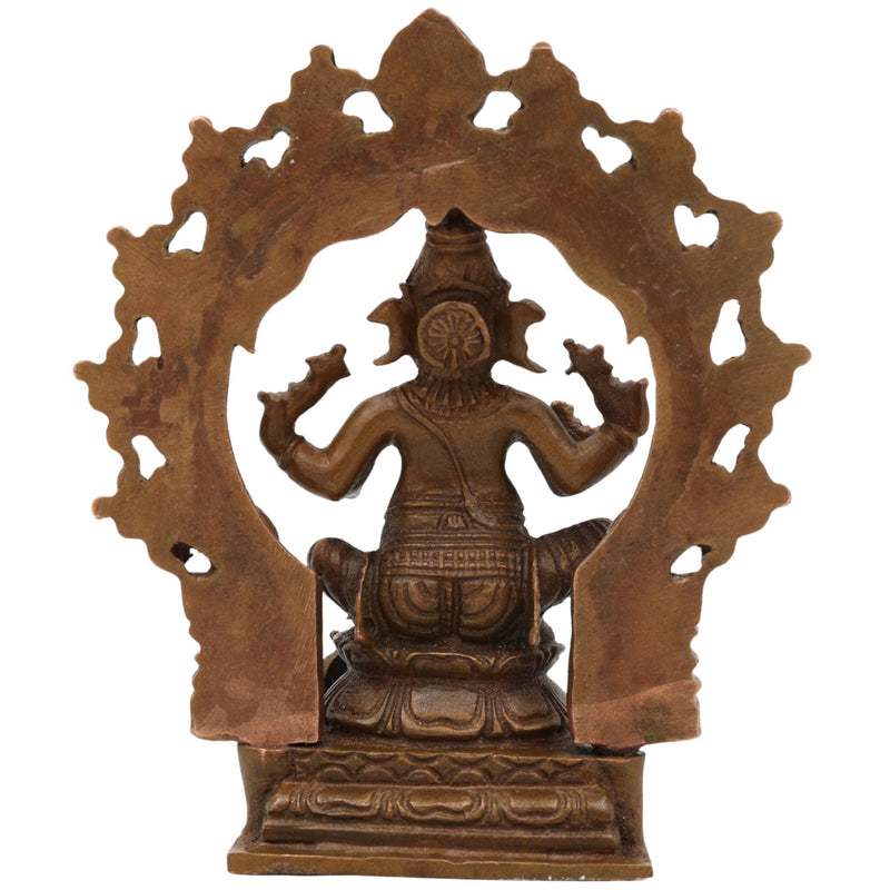 Handmade Bronze Ganesha Idol, Panchaloha Vinayaka Murti, Siddhivinayak Ganapati Statue, Ekadanta Vighnaharta Figurine, Chola Art, Brown, 4 Inch, 1 Piece