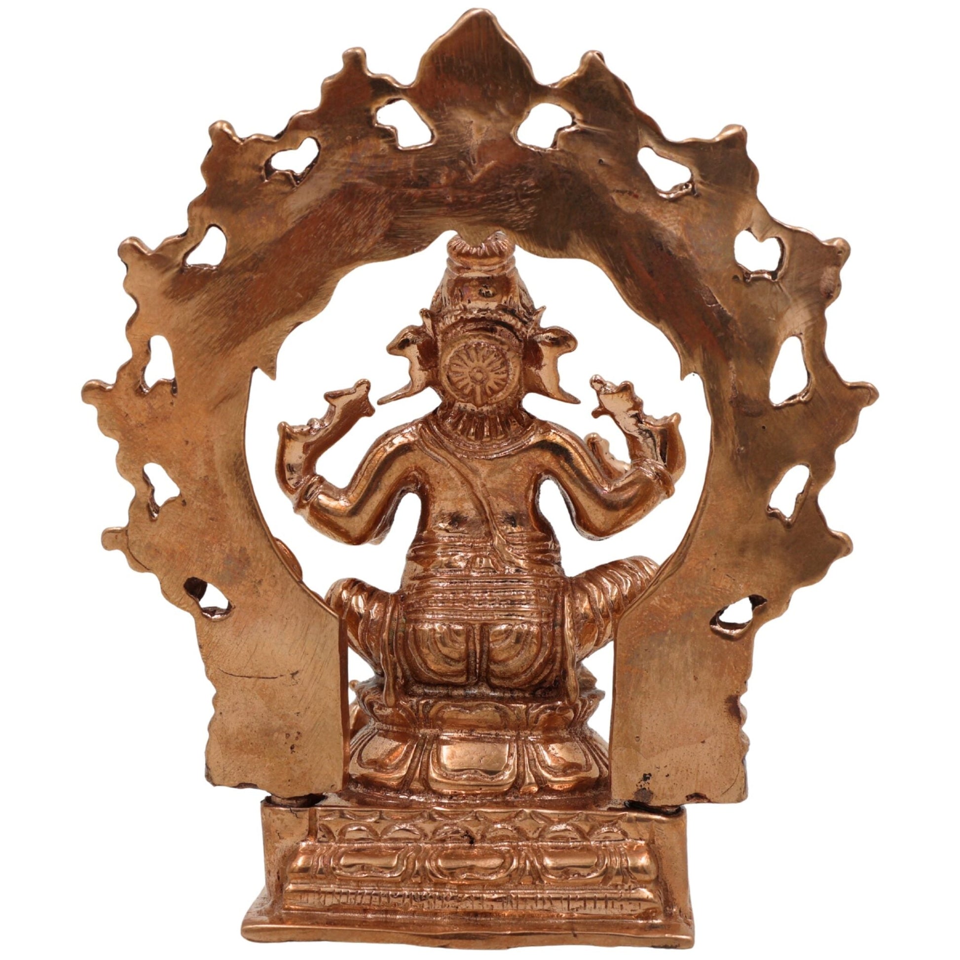 Handcrafted Bronze Ganesha Idol, Ganapati Vinayaka Murti, Siddhivinayak Statue, Panchaloha, Chola Art, Home Decor, Temple Sculpture, Brown, 4 Inch, 1 Piece