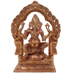Bronze Ganesha Idol Statue, Ganapati Murti, Vinayaka Sculpture, Siddhivinayak Figurine, Panchaloha Handcrafted Lord Ganesha, Brown, 5 Inch, 1 Piece