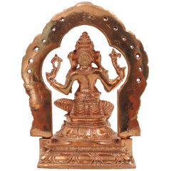 Bronze Ganesha Idol Statue, Ganapati Murti, Vinayaka Sculpture, Siddhivinayak Figurine, Panchaloha Handcrafted Lord Ganesha, Brown, 5 Inch, 1 Piece