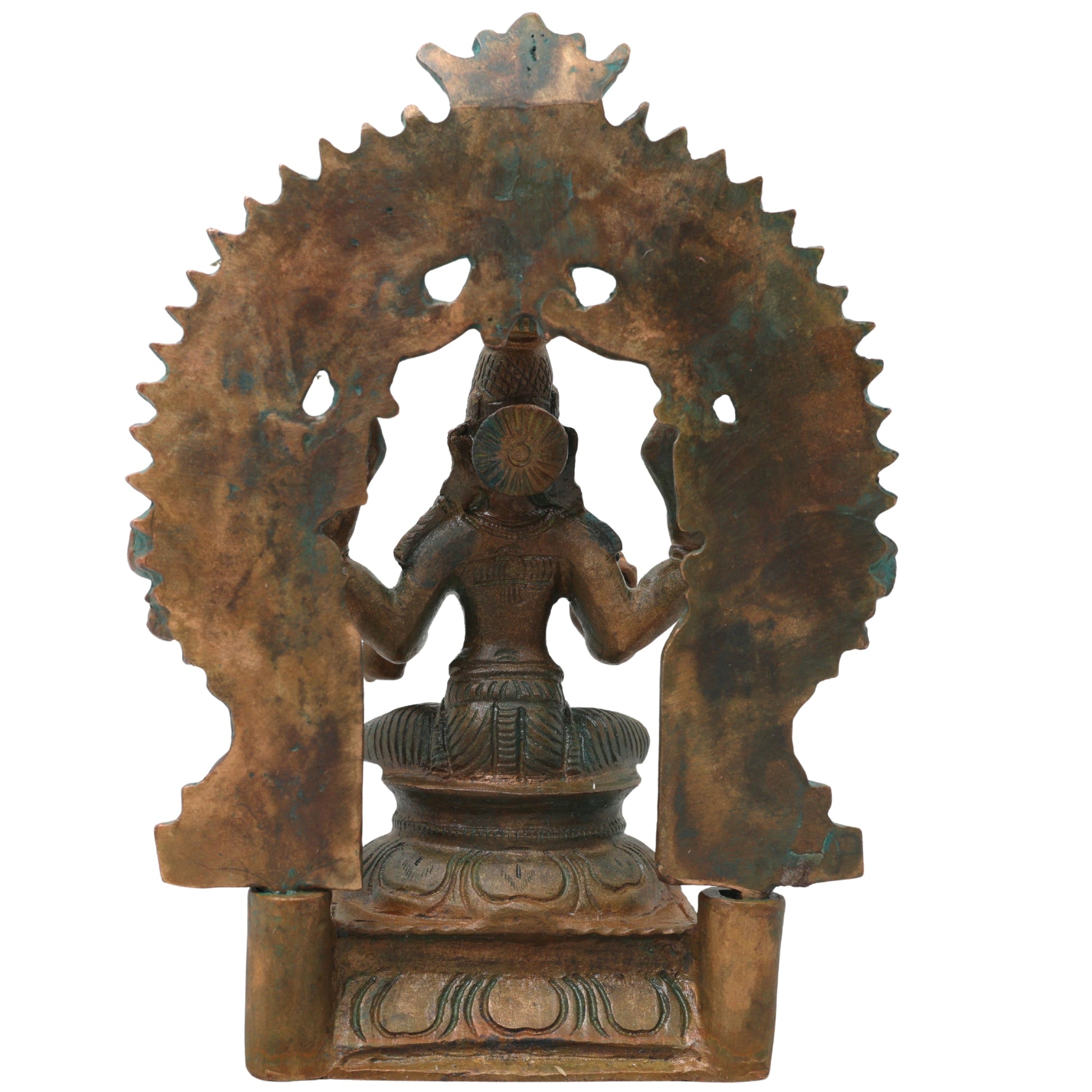 Bronze Mahalakshmi Idol Statue for Pooja, Vastu Decor, Temple Worship & Gifting, Brown, 6 Inch, 1 Piece