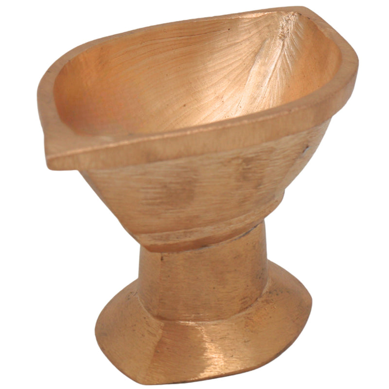 Bronze Handmade Vibhuti Patra Naam Holder Pooja Plate, Panchaloha Pittalai Kansa Kanchu Velliyam Ashtadhatu Chola Art Temple Decor, Gold, 3 Inch, 1 Piece