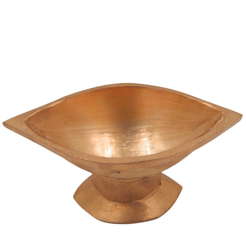 Bronze Handmade Vibhuti Patra Naam Holder Pooja Plate, Panchaloha Pittalai Kansa Kanchu Velliyam Ashtadhatu Chola Art Temple Decor, Gold, 3 Inch, 1 Piece