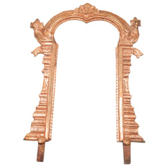 Bronze Prabhavali Handcrafted Tiruvasi Arch for Deity Vigraha Pooja Decor Traditional Chola Gift Artifact, Gold, 14 Inch, 1 Piece