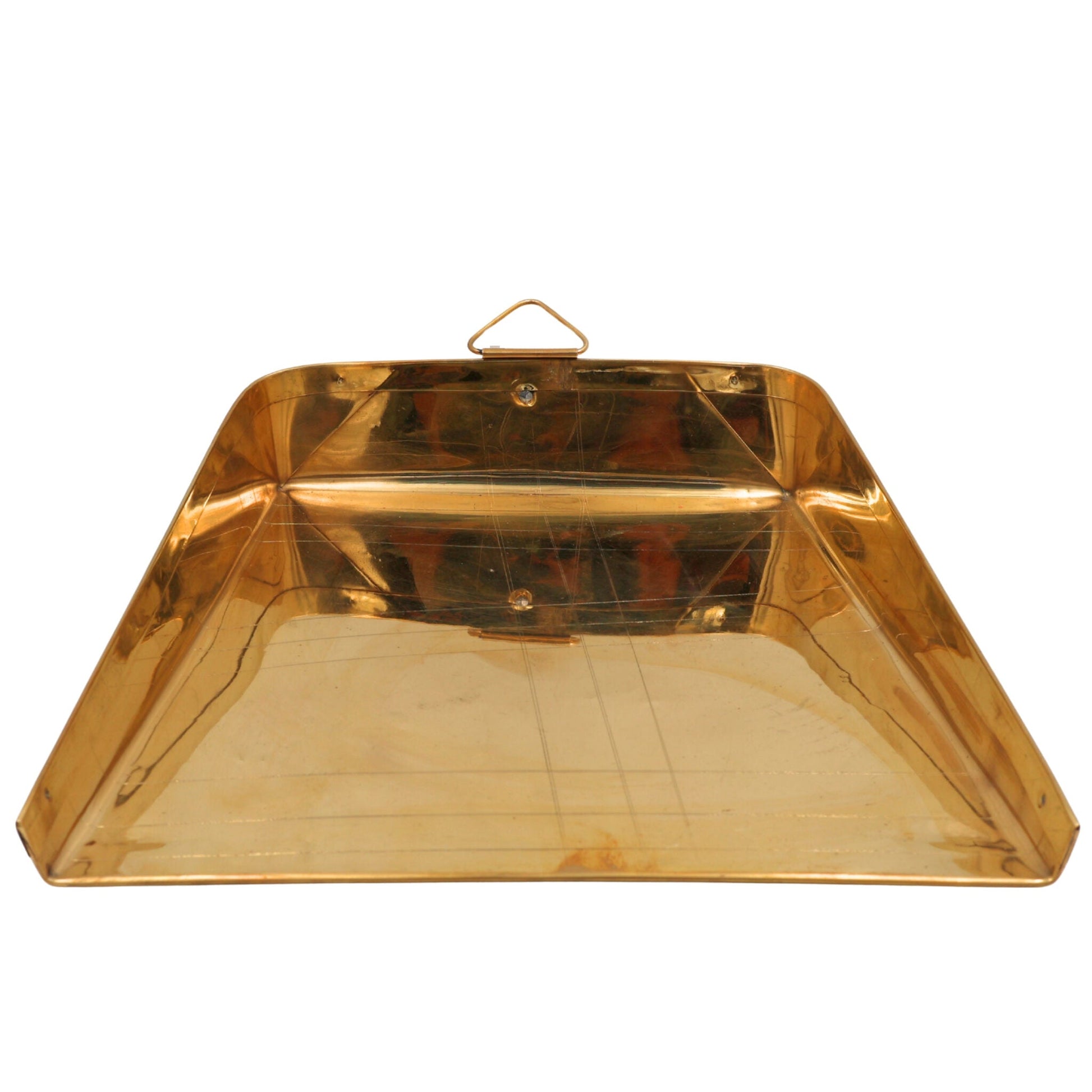 Brass Soop Muram Supa Winnowing Basket | peetal Pital Pittal Supi Chalni Mora Supada Chaluni for Pooja Temple Home Decor, Gold, 12 Inch, 1 Piece